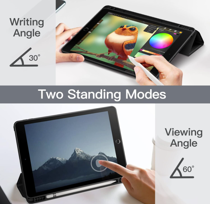 Preklopna torbica "Matte Transparent" za tablični računalnik Apple iPad 9/8/7 10.2" (2021/2020/2019) – JETech