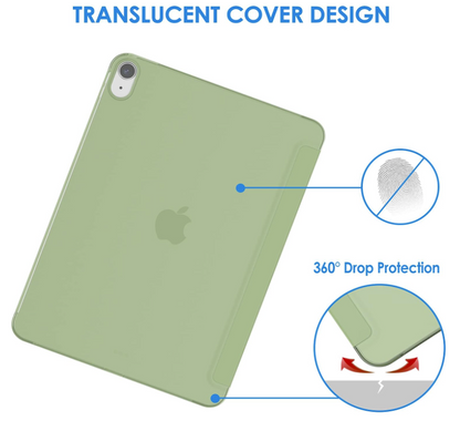 Preklopna torbica "Translucent" za tablični računalnik Apple iPad Air 4/5/6 (2020/2022/2024) 10.9" – JETech – Temno modr