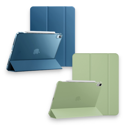 Preklopna torbica "Translucent" za tablični računalnik Apple iPad Air 4/5/6 (2020/2022/2024) 10.9" – JETech – Zelena / P