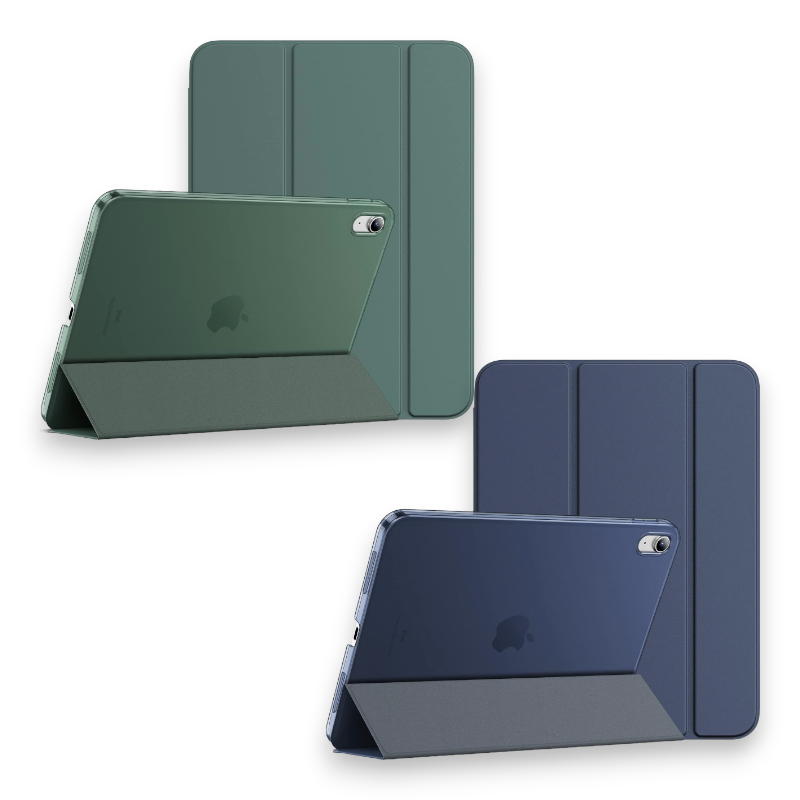 Preklopna torbica "Translucent" za iPad 10. generacija 10.9''/ iPad 11. generacije (2025, A16, 11”) – JETech – Temno zel