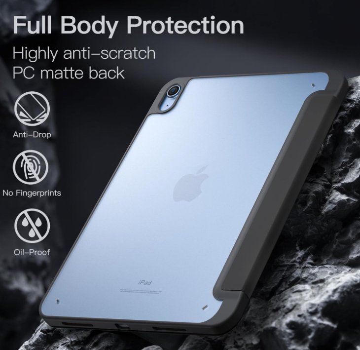 Preklopna torbica "Matte Transparent" za iPad 10. generacija 10.9''/ iPad 11. generacije (2025, A16, 11”) – JETech