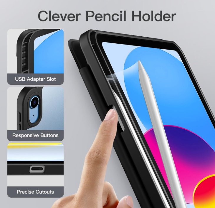 Preklopna torbica "Matte Transparent" za iPad 10. generacija 10.9''/ iPad 11. generacije (2025, A16, 11”) – JETech