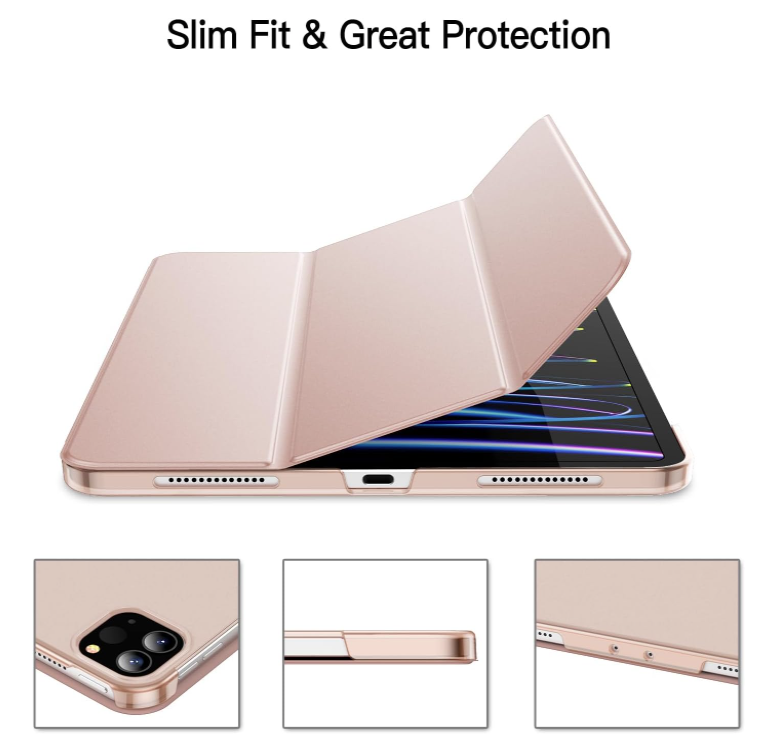 Preklopna torbica "Translucent" za tablični računalnik Apple iPad Pro 11" (2022/2021/2020/2018) – JETech – Temno zelena 
