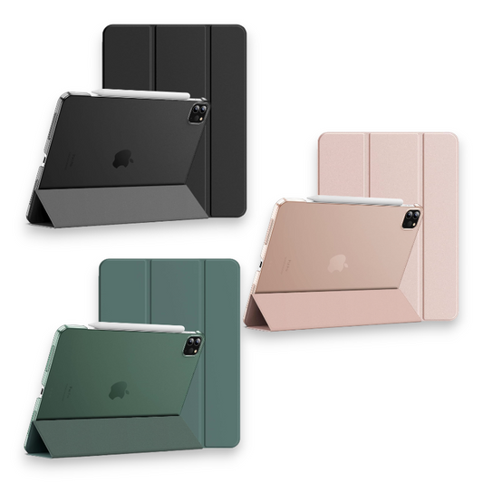 Preklopna torbica "Translucent" za tablični računalnik Apple iPad Pro 11" (2022/2021/2020/2018) – JETech – Svetlo roza /