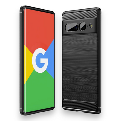Silikonski ovitek "Carbon Fiber" za Google Pixel 7 Pro – Infostyle – Črna / TPU silikon
