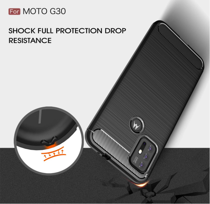 Silikonski ovitek "Carbon Fiber" za Motorola Moto G30 – Infostyle