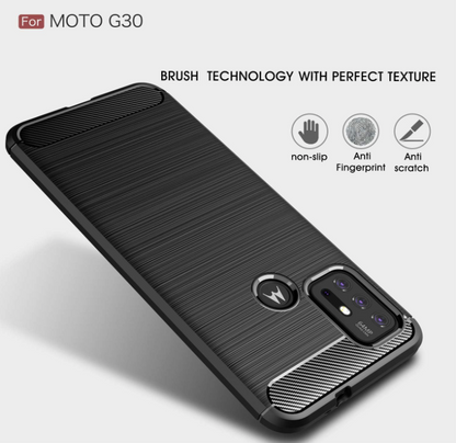 Silikonski ovitek "Carbon Fiber" za Motorola Moto G30 – Infostyle