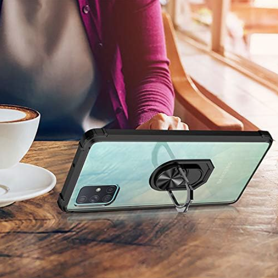 Ovitek "Ueebai ring" za Samsung Galaxy A52/A52s 5G – Infostyle – Temno modra / PC + TPU silikon