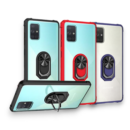 Ovitek "Ueebai ring" za Samsung Galaxy A52/A52s 5G – Infostyle – Črna / PC + TPU silikon