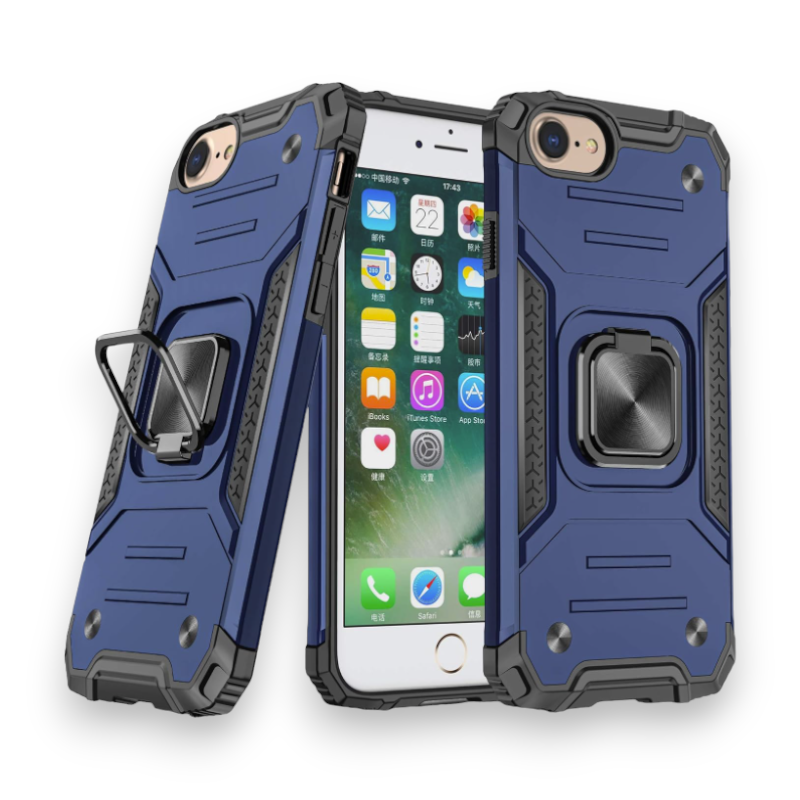 Ovitek "Ueebai armor ring" za Samsung Galaxy A52/A52s 5G – Infostyle – Temno modra / PC + TPU silikon