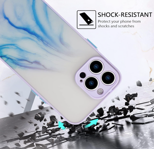 Ovitek za telefon "Marble" za iPhone 13 Pro Max zelena/roza