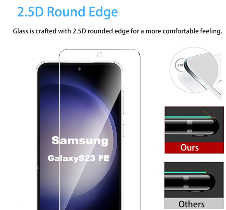 Zaščitno steklo "Effcotuo" za Samsung Galaxy S23 Fe (2 kosa) – Infostyle