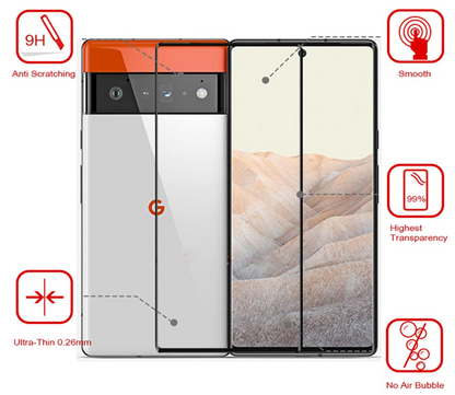 Zaščitno steklo "Insolkidon Black" za Google Pixel 6 Pro (2 kosa) – Infostyle
