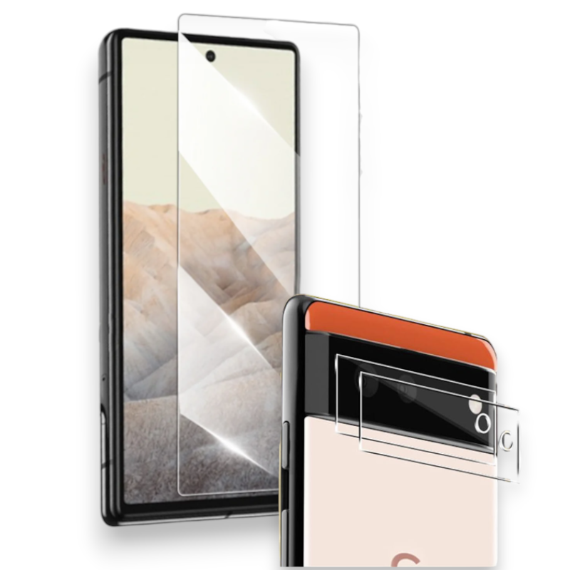 Komplet 2x zaščitno steklo + 2x zaščita za kamero "Insolkidon Crystal" za Google Pixel 6 Pro (2 kosa) – Infostyle