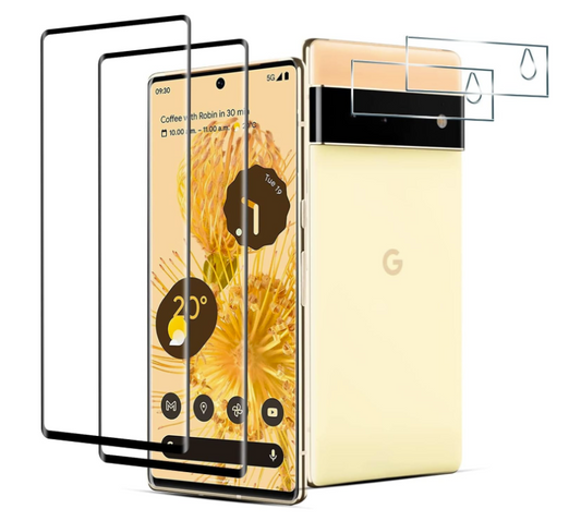 Komplet 2 zaščitni stekli + 2 zaščiti za kamero "Insolkidon Black" za Google Pixel 6 Pro – Infostyle