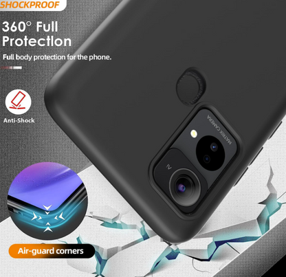 Komplet 2x zaščitno steklo + silikonski ovitek z vrvico za Oukitel C33 – Infostyle