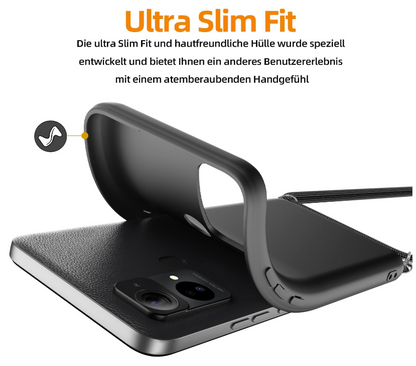 Komplet 2x zaščitno steklo + silikonski ovitek z vrvico za Oukitel C33 – Infostyle