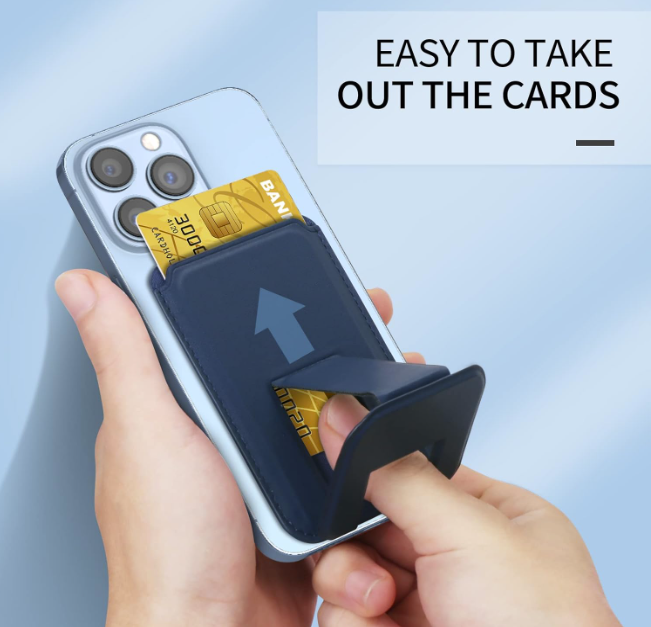 Magnetna denarnica "Leather Wallet" za iPhone s tehnologijo MagSafe – Infostyle – Črna