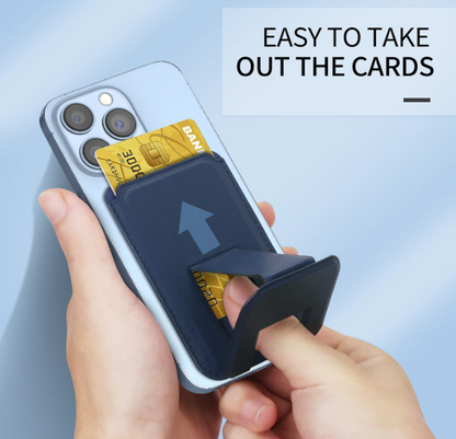 Magnetna denarnica "Leather Wallet" za iPhone s tehnologijo MagSafe – Infostyle – Črna