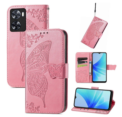 Preklopna torbica "Pink Butterfly" za Oppo A57 4G – Infostyle
