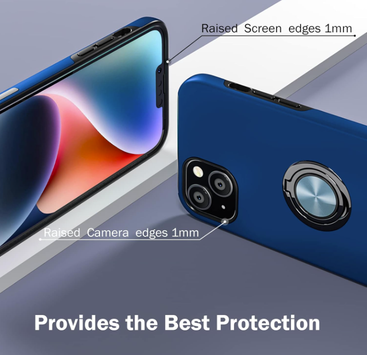 Komplet silikonski ovitek z držalom + 2 zaščitni stekli za iPhone 14 Plus – Infostyle