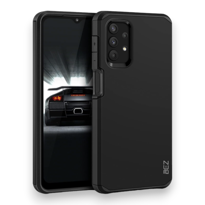 Silikonski ovitek "BEZ Robust" za Samsung Galaxy A32 5G – Črna / PC + TPU silikon
