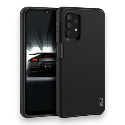 Silikonski ovitek "BEZ Robust" za Samsung Galaxy A32 5G – Črna / PC + TPU silikon