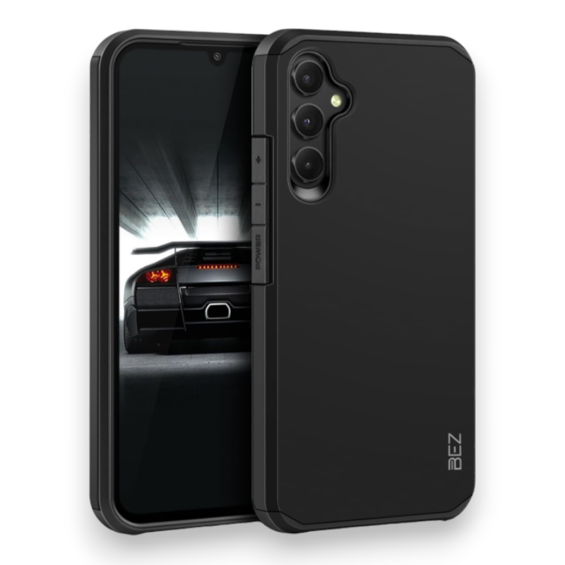 Silikonski ovitek "BEZ Robust" za Samsung Galaxy A34 5G – Črna / PC + TPU silikon