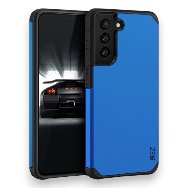 Silikonski ovitek "BEZ Robust" za Samsung Galaxy S21 Plus – Temno modra / PC + TPU silikon