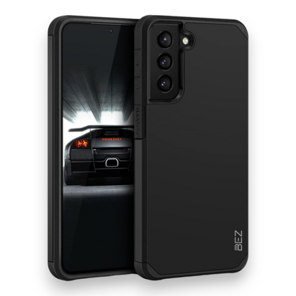 Silikonski ovitek "BEZ Robust" za Samsung Galaxy S21 – Črna / PC + TPU silikon