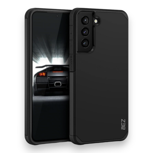 Silikonski ovitek "BEZ Robust" za Samsung Galaxy S21 – Črna / PC + TPU silikon