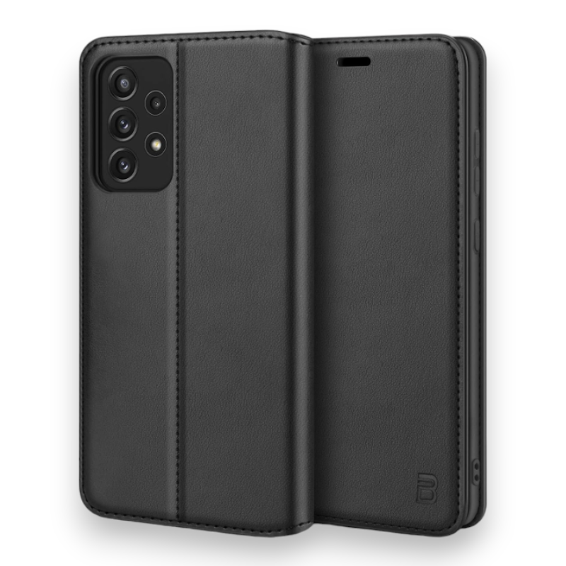Preklopna torbica "BEZ Protective Flip" za Samsung Galaxy A52/A52s – Črna / Umetno usnje + TPU silikon
