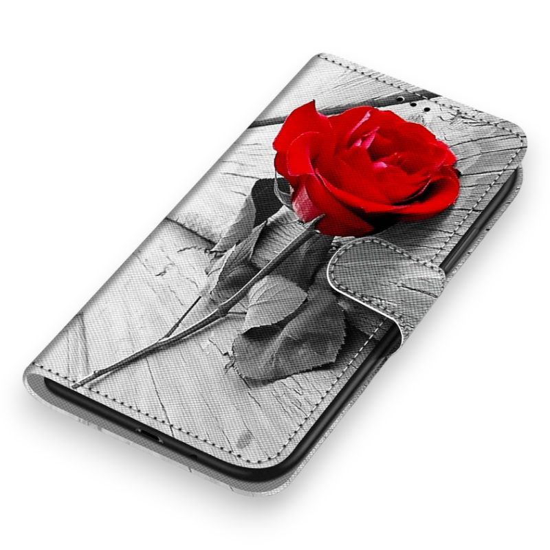 Preklopna torbica "Rose" za Samsung Galaxy S9 – Infostyle – Siva / Umetno usnje + TPU silikon