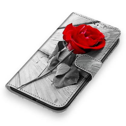 Preklopna torbica "Rose" za Samsung Galaxy S9 – Infostyle – Siva / Umetno usnje + TPU silikon