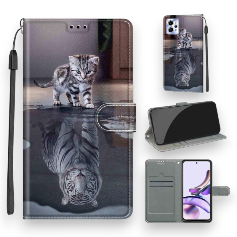 Preklopna torbica "Tiger" - Motorola Moto G13/G23/G53 – Infostyle
