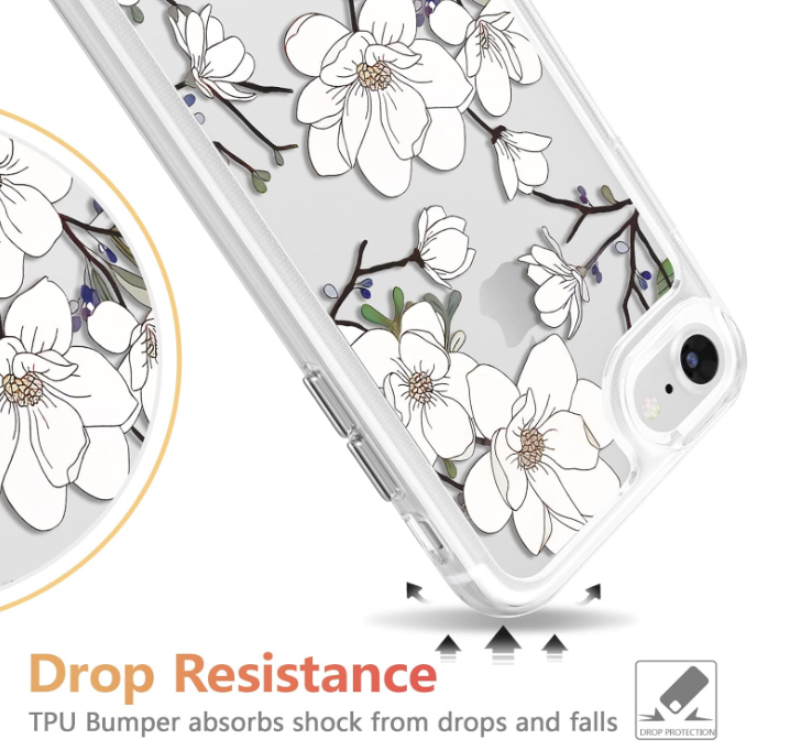 Ovitek "white flower" za iPhone SE 2022/2020/7/8 – Infostyle