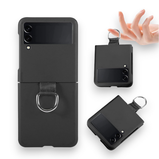 Silikonski ovitek "Finger Ring" za Samsung Galaxy Z Flip 4 – Infostyle – Črna / PC