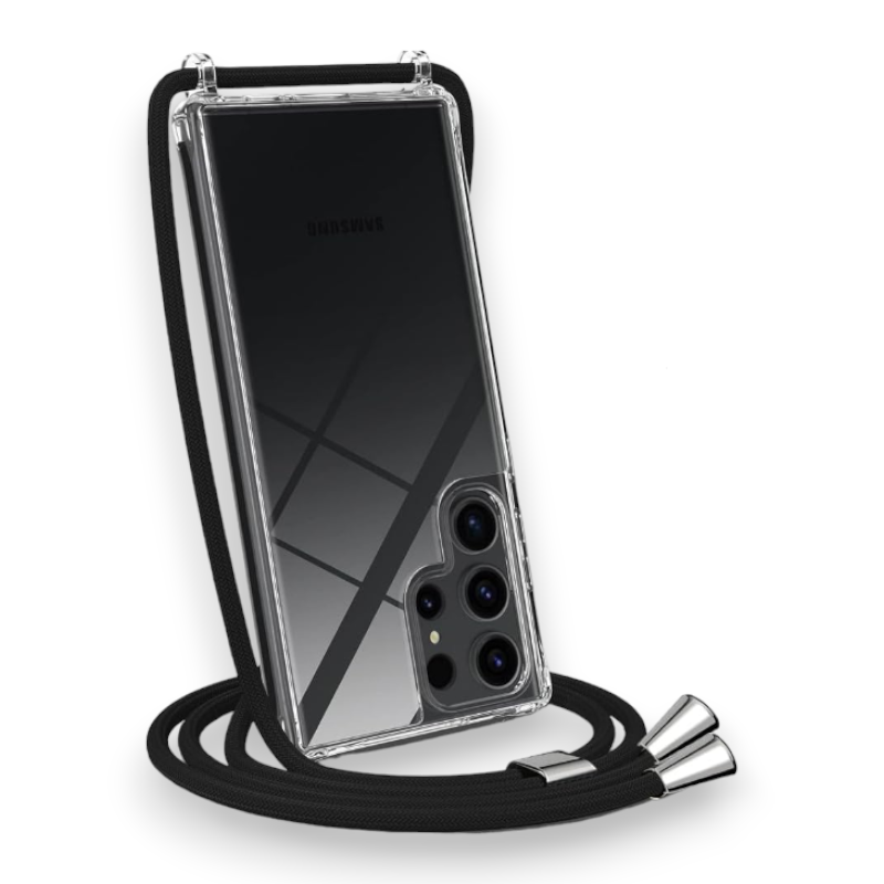 Silikonski ovitek z vrvico "CaseLover Transparent" za Samsung Galaxy S23 Ultra – Infostyle – Prozorna / TPU silikon