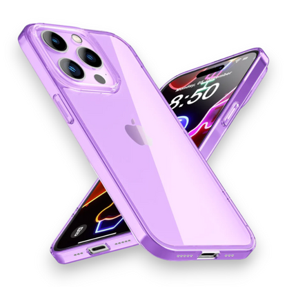 Komplet 2 zaščitni stekli + ovitek "Neon Nalia" za iPhone 14 Pro Max – Vijolična / TPU silikon