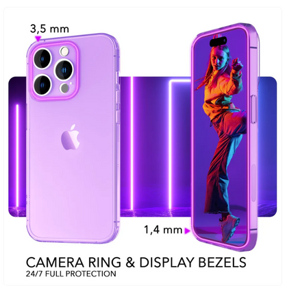 Komplet 2 zaščitni stekli + ovitek "Neon Nalia" za iPhone 14 Pro Max