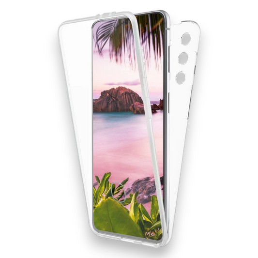 Ovitek "Nalia 360°" za Samsung Galaxy S22 – Prozorna / PC + TPU silikon
