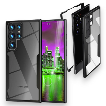 Ovitek "Nalia 360°" za Samsung Galaxy S23 Ultra – Prozorna / PC + TPU silikon
