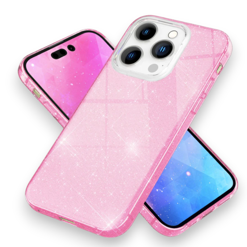 Ovitek "Bling Glitter Nalia" za iPhone 15 Pro Max – Roza / TPU silikon