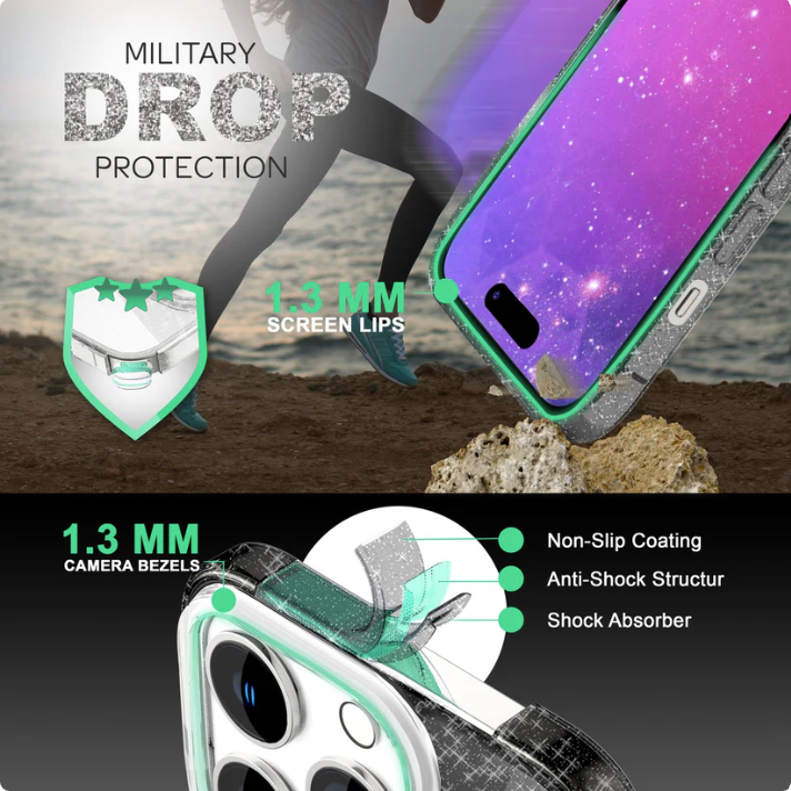 Ovitek za telefon "Bling Glitter Nalia" iPhone 14 Pro