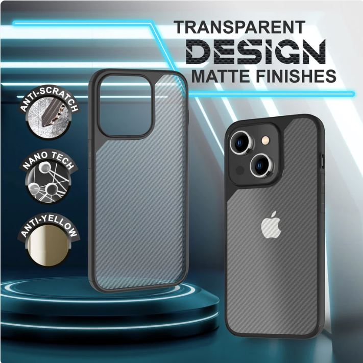 Ovitek "Semi-Transparent Carbon Nalia" za iPhone 14