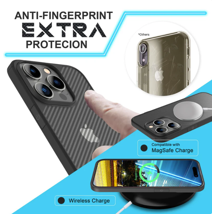 Ovitek "Semi-Transparent Carbon Nalia" za iPhone 14 Pro