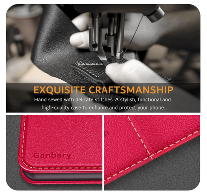 Preklopna torbica "Premium Leather Flip" za iPhone 14/13 – Ganbary