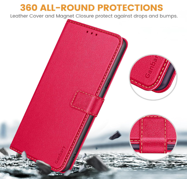 Preklopna torbica "Premium Leather Flip" za iPhone 14/13 – Ganbary