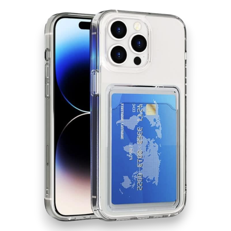 Silikonski ovitek "Card Slot 2. gen" za iPhone 11 Pro Max – Infostyle – Prozorna / TPU silikon