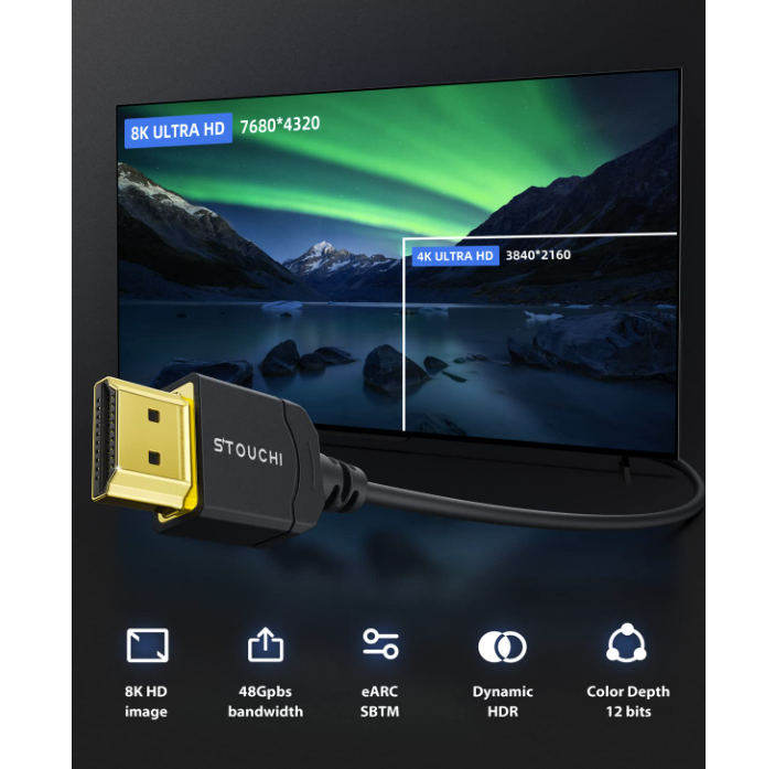 Stouchi - HDMI 2.1 kabel 8K (0.3m)